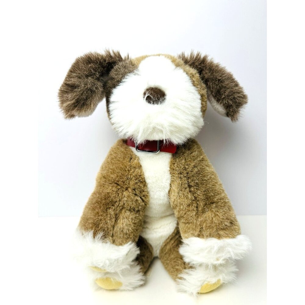 Vintage Avon My Puppy Dog Plush Vintage 1986 Brown White Sitting Up Stuffed 12"